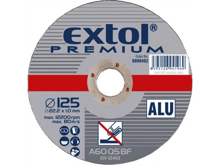 Kotouč řezný na hliník Extol Premium (8808402) kotouč řezný na hliník, 125x1,0x22,2mm