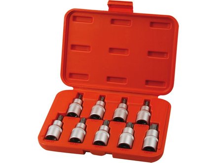Hlavice zástrčné Extol Premium (8818124) TORX, sada 9ks, CrV, S2
