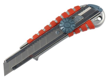 Nůž ulamovací Extol Premium (8855014) kovový s kovovou výztuhou a kolečkem, 18mm