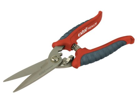Nůžky víceúčelové Extol Premium (8855200) nůžky víceúčelové nerez, 200mm, na stříhání papíru, textilu, kůže, provazů, gumy a drátů do průměru 0,5mm