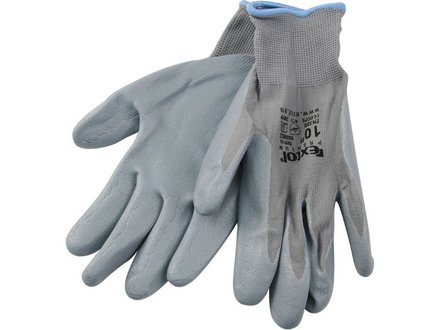 Rukavice Extol Premium (8856620) rukavice nylonové polomáčené v nitrilu, S/8&quot;