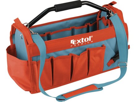 Taška na nářadí Extol Premium (8858022) taška na nářadí s kovovou rukojetí, 49x23x28cm, 31 kapes, nylon