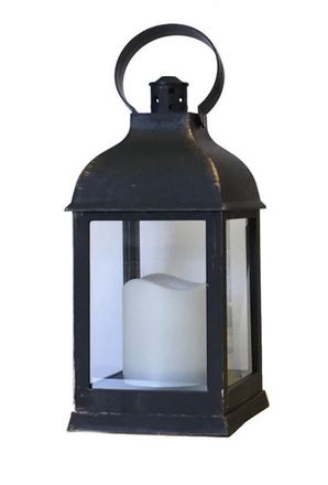 Lucerna Konnoc lucerna dekorativní s LED svíčkou, černá CD002, 422301.00