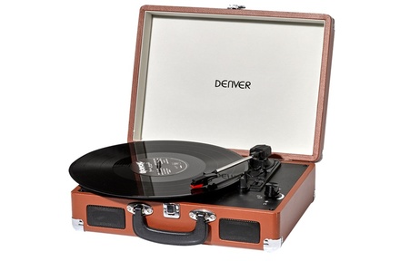 Gramofon Denver VPL-120, hnědá, USB