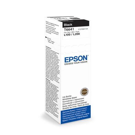 Inkoustová náplň Epson T6641 Black ink container 70ml pro L100/200 (C13T66414A)