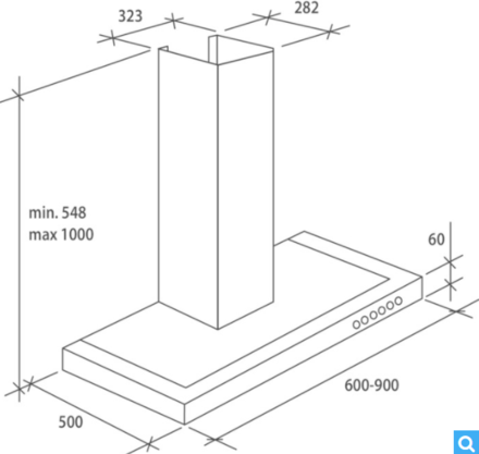 Komínový odsavač par Hoover HBVS985TX (2)