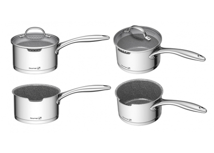 Sada nádobí G21 Gourmet Miracle s cedníkem, 9 dílů, nerez/greblon (1)