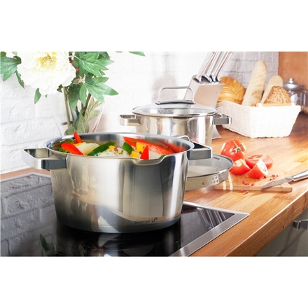 Hrnec G21 Gourmet Magic s cedníkem 28 cm s poklicí, nerez (9)