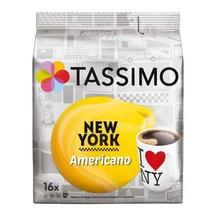Kávové kapsle JDEcoffee Tassimo New York Americano 16 x 8g Káva kapsle