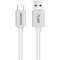 USB kabel A-Data USB 3.1 / USB-C, 1m, hliníkový - bílý (1)