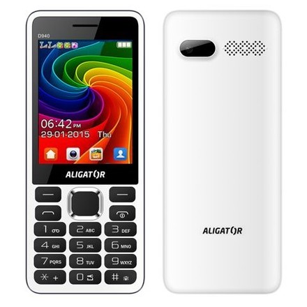 Mobilní telefon Aligator D940 Dual Sim - bílý