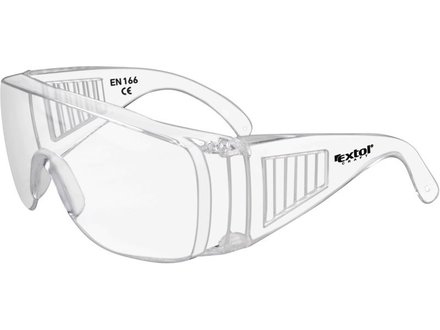 Brýle ochranné Extol Craft (97302) polykarbonát, univerzální velikost, čirý, panoramatický zorník třídy F