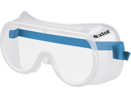 Brýle ochranné Extol Craft (97303) přímo větrané, univerzální velikost, čirý, polykarbonátový plochý zorník třídy F