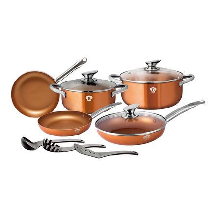Sada nádobí s nepřilnavým povrchem Blaumann BL-3342 Le Chef Line Rosegold 11 ks