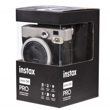 Instantní fotoaparát FujiFilm Instax mini 90 Black + 1x10 film + pouzdr