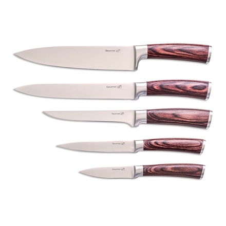 Sada nožů G21 Sada nožů Gourmet Dynamic 5 ks + černo-nerezový blok (1)