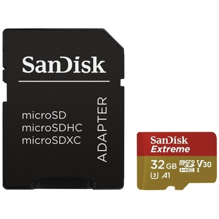 Paměťová karta Sandisk Micro SDHC Extreme 32GB UHS-I U1 (100R/ 60W) + adapter