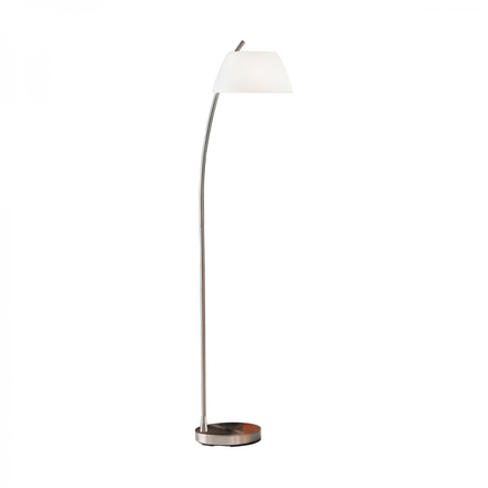 Stojací lampa Kolarz (0051.41.6) BL MALMÖ, Nickel, gebürstet / Weiss, 1 flg., E27, 60W, IP20, D 30cm, H 148cm