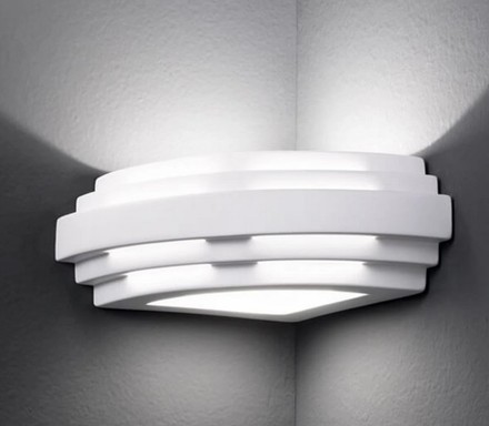 Nástěnné svítidlo Kolarz (0290.61E) WL STIEGEL, Weiss, 1 flg., G9, 48W, IP20, L 8cm, B 23cm, A 13cm, Eckmontage (1)