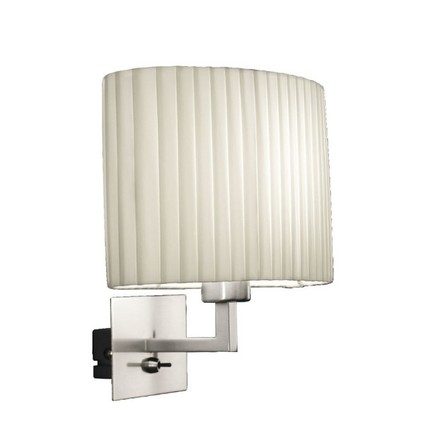 Nástěnné svítidlo Kolarz (A1307.61.6) WL SAND NICKEL GEB. E14/40W, Schirm beige oval 28x11 mit Schalter, B 28cm, H 22cm, A 13cm