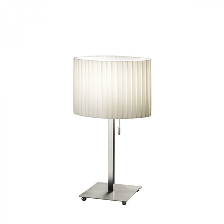 Stolní lampa Kolarz (A1307.71.6) TL SAND NICKEL GEB Schirm beige oval 26x16cm, 1xE27/60W, H 45 cm, B 26 cm