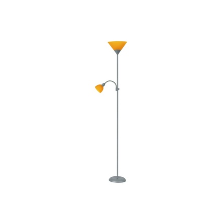 Stojací lampa Rabalux 4026 ACTION 1xE27/100W+E14/25W stříbrná/oranžová