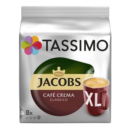 Kávové kapsle Jacobs Café Crema XL 132, 8 g Tassimo
