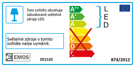 Podhledové svítidlo Emos ZD1132 LED panel 175mm, kruhový vestavný bílý, 12W neutrální bílá (5)