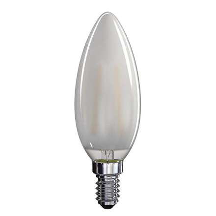 LED žárovka Emos Z74215 Filament Candle matná 4W E14 teplá bílá