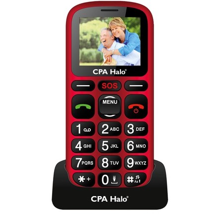 Mobilní telefon pro seniory CPA Halo 16 červený