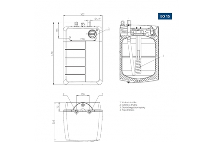 Elektrický ohřívač vody Tatramat EO 15 P (1)