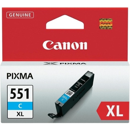 Inkoustová náplň Canon CLI-551XL C, 660 stran originální - modrá