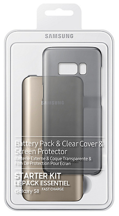 Kryt na mobil Samsung Clear Cover + Baterry Pack pro Galaxy S8