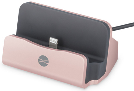 Nabíjecí stojánek Forever DS-01 pro Apple iPhone 5/ 6 - růžový