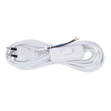 Prodlužovací kabel Emos S08273 Flexo šňůra PVC 2x0,75 mm, 3m bílá s vypínačem