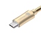 USB kabel Connect IT Wirez Steel Knight MicroUSB, 1m, ocelový, opletený - zlatý (1)