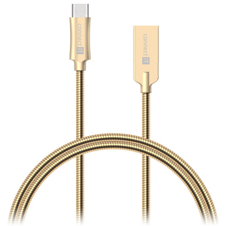 USB kabel Connect IT CCA-5010-GD USB-C (Type C) - USB, 1m, zlatý