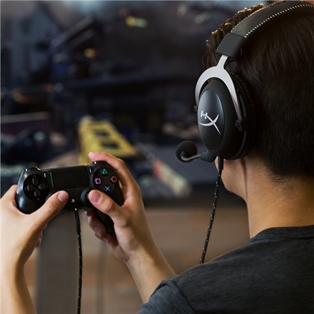 Sluchátka s mikrofonem HyperX Cloud - stříbrný (12)