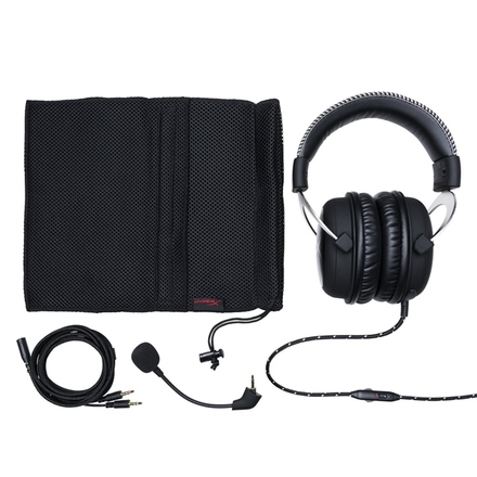 Sluchátka s mikrofonem HyperX Cloud - stříbrný (6)