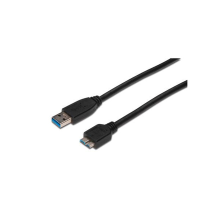 USB kabel Digitus AK-300116-010-S USB 3.0, USB A - Micro USB B, M / M, 1m