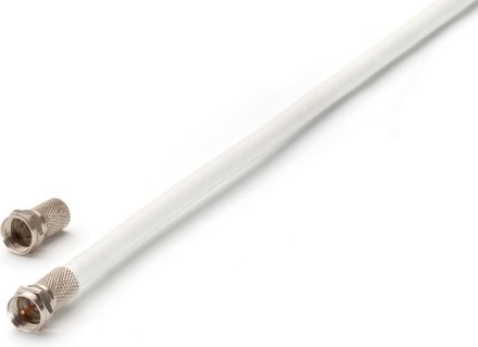 Koaxiální kabel Vivanco 20m, F-konektory - bílý