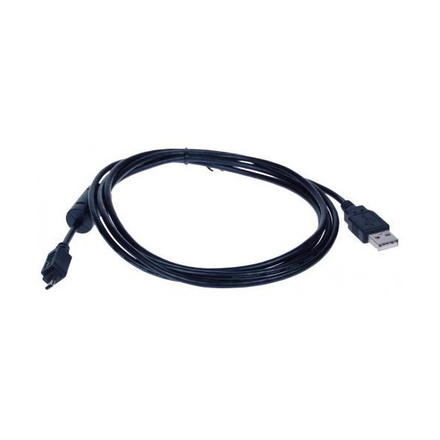 USB kabel Avacom 11.92.8320 USB A-miniUSB, 8pin, Panasonic, Nikon UC-E6, Olympus CB-USB7, Minolta USB-2, USB-3, 1,8m, černý
