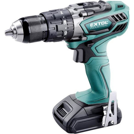 Aku šroubovák Extol Industrial (8791110T) vrtací šroubovák aku s příklepem, 18V Li-ion, 4 pólový motor, 2000mAh, bez baterie a nabíječky (5)