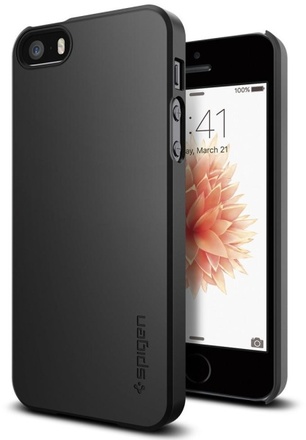 Kryt na mobil Spigen Thin Fit pro Apple iPhone SE/ 5s/ 5 - černý