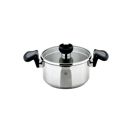 Hrnec CS Solingen CS-060541 s cedící poklicí nerez Aron 16 cm