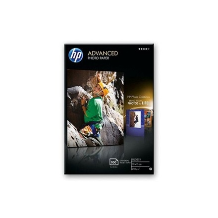 Fotopapír HP Advanced Photo Paper, lesklý, 10 x 15cm, bez okraj, 100 listů, 250 g/ m2