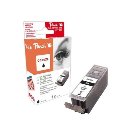 Inkoustová náplň Peach Canon PGI-570XL, 510 stran, kompatibilní - černá