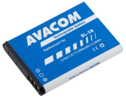 Baterie do mobilu Avacom pro Nokia 3220, 6070, Li-Ion 3, 7V 890mAh (náhrada BL-5B)