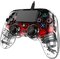 Gamepad Nacon Wired Compact Controller pro PS4 - červený/ průhledný (1)
