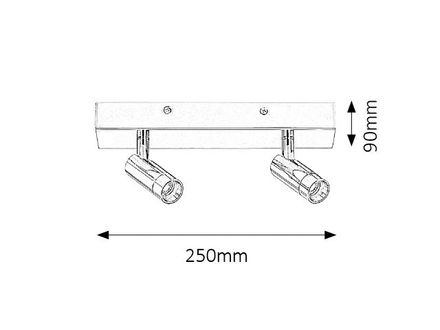 Koupelnové stropní svítidlo Rabalux 5494 LED Koupelnové bodové svítidlo GEORGE 2xLED/5,6W/230V lesklý chrom (2)
